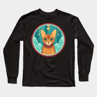 Abyssinian Cat Xmas Ornament, Love Cats Long Sleeve T-Shirt